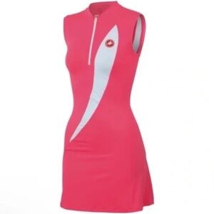 Castelli Elegante Cycling Dress Pink White Mesh Softflex Size Small